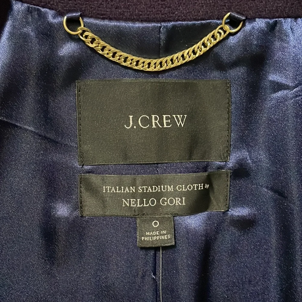 NWT J.Crew New Cocoon Coat in Italian stadium-cloth. Best Seller! $375 - Picture 3 of 6